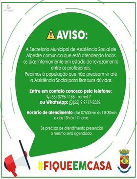 Comunicado Assistência Social