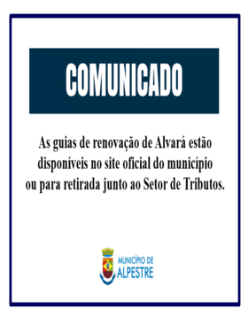 Guias de Renovação de Alvará 