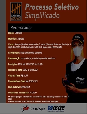 Processo Seletivo Simplificado - Censo 2021 
