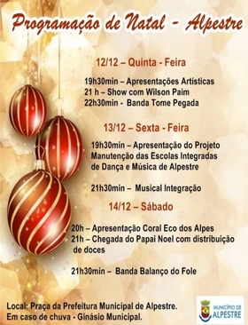 Programação de Natal 2019